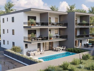 Stan v novogradnji z vrtom in bazenom – Novigrad, 400 m od morja (29036)