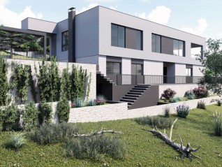 GRAĐEVINSKO ZEMLJIŠTE S GRAĐEVINSKOM DOZVOLOM I PANORAMSKIM POGLEDOM NA MORE – SVETA MARINA (30029)
